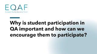 Student participation in quality assurance