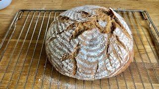 Einfaches Vollkornbrot backen / 100% Vollkorn  / 72h Vorteig 