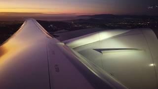 United 787-8 Dreamliner Sunset Takeoff from San Francisco