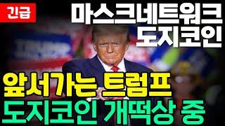 [도지코인 DOGE/마스크네트워크 MASK] 앞서가는 트럼프! 도지코인 개떡상 중!! 여기까지 상승합니다.