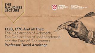The R M Jones Lecture I Professor David Armitage, Harvard University