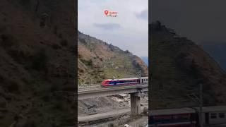 Train passing Towards kashmir from Sumber Railway station beautiful view #usbrl YouTube Shorts video