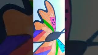 How to draw a colourful butterfly 