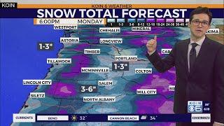 Weather forecast: Cold air moves in and snow to follow for Portland