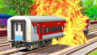 TRAIN CROSSING TRAIN ACCIDENT SITE | BUMPY RAILROAD | Train Simulator | Railworks 3 | NTG GAMING