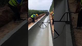 Water channel expansion joint construction - good tools and machinery make work more efficient