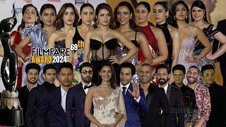 UNCUT - 69th Filmfare Awards in 2024 Red Carpet Avneet , Tejasswi, Jahvi , Sara, Kareena & more