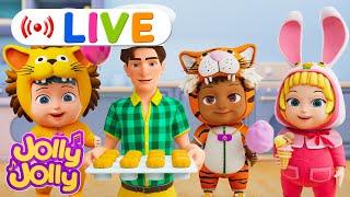 LIVEMuffin man, Five little ducks + MORE | Jolly Jolly & Ice Cream - Best Kids Songs!