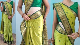 multiple pleats making new tricks for beginners | wedding style saree draping with perfect pleats