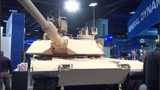 M1A2 Abrams SEP V3 main battle tank General Dynamics AUSA 2015 Army Recognition Web TV Washington DC