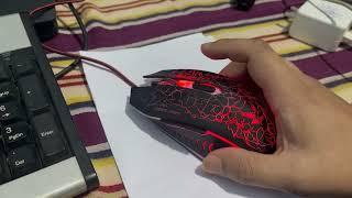 Unboxing Video Of MFTEK Gaming Mouse VBStore 2000 DPI Programmable Mouse With LED