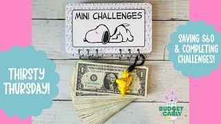 Thirsty Thursday Mini Savings | Saving $60 & Completing More Challenges! #savingschallenges