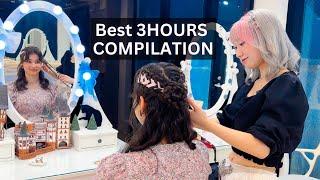 ASMR Hairstyling THREE HOURS COMPILATION that YOU need today! (Soft spoken)