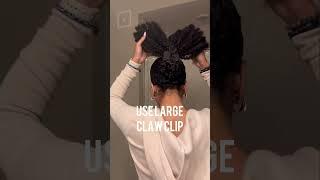 EASY CROCHET BRAID CLAW CLIP HAIRSTYLE ON TYPE 4 NATURAL HAIR