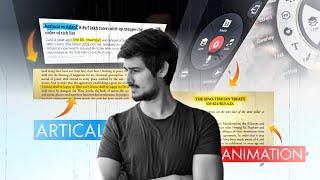 How to make News Article Animation Like Dhruv Rathee in Mobile  @dhruvrathee