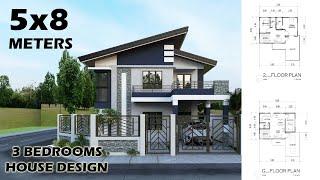 5x8 METERS HOUSE DESIGN