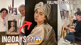 NYC ART VLOG! + painting a renaissance self-portrait ft. vicky