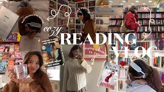 cozy reading vlog  in my audiobook era, prep for the holidays, self care + more!