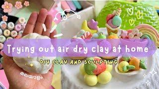 TRYING OUT HOME MADE AIR DRY CLAY | ഈസി ആയി ഉണ്ടാക്കാം |MALAYALAM | @barnika_roynath