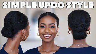 5 MINUTES SIMPLE  NO EXTENSIONS NO GEL NATURAL HAIRSTYLE ON 4C NATURAL HAIR.