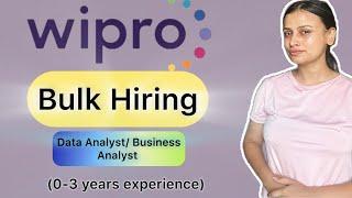 WIPRO is hiring in Bulk for ( Data Analyst/ Business Analyst ) profile | 0-3 years experience