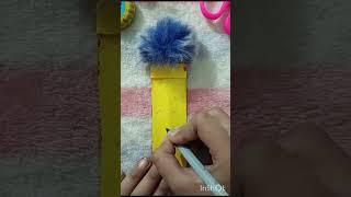 Diy pom pom pen #Diy#handmade#pen#art #craft
