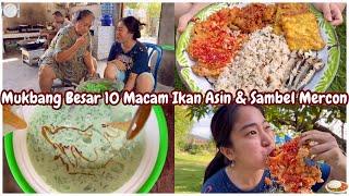 VVLOG DESA | JONTOR‼️ MASAK+MUKBANG IKAN ASIN SAMBAL MERCON, Aneka Resep Masakan Indonesia, Es Dawet