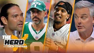 Aaron Rodgers-Robert Saleh drama, Jayden Daniels' impressive season, Caleb Williams | THE HERD