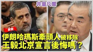 伊朗負責哈瑪斯的伊薩迪死了，揪團巴勒斯坦14派簽「北京宣言」的王毅，是否也在以色列的清單上？別小看以色列的「永不遺忘」。以色列很重要，王毅越紅線，悔之莫及。｜2025.6.22【非童凡響】