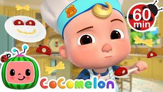 Cook with JJ for Dinner Time! | CoComelon | Nursery Rhymes for Kids | Moonbug Kids Express Yourself!