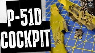 NEW EDUARD P-51D SCALE MODEL AIRCRAFT 1/72 - Airbrush and brush painting the interior & cockpit