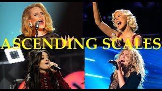 ASCENDING SCALES! - Famous Female Singers