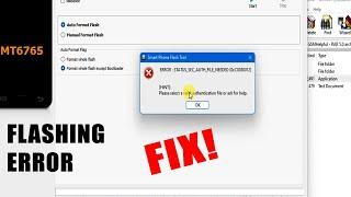 How To Bypass MTK Authenticator Error | Flashing Error Status Sec Auth File needed | Solution