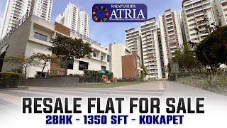 513 Flat For Sale In Rajapushpa Atria,Kokapet 2BHK 1350 Sft Contact:6305278214