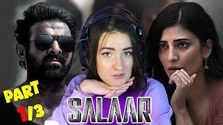 SALAAR Movie Reaction Part 1/3 | Prabhas | Prithviraj Sukumaran, Shruti Haasan | Russian Girl Reacts