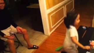Dad and Khloe's "juggling" act