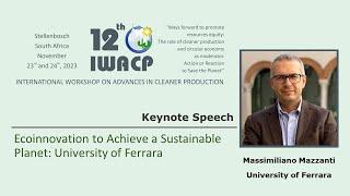 Massimiliano Mazzanti - Conference - Ecoinnovation to Achieve a Sustainable Planet...