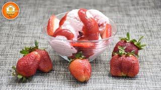 Easy Homemade Strawberry Ice Cream by Tasty Treat plus