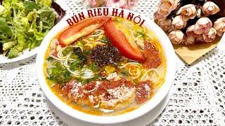 BÚN RIÊU-BÚN RIÊU BẮP BÒ HÀ NỘI nấu bằng tôm hùm đất(CRAWFISH)chuẩn vị, siêu ngon chưa ai chia sẻ.