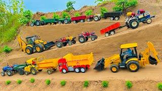 Mini tractor trolley parking video | tractor jcb video | jcb video| jcb cartoon |@MrDevCreators