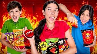 LAST TO STOP EATING  SPICY CHIPS WINS MYSTERY PRIZE!