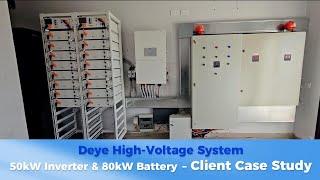 Deye High-Voltage System 50kW Inverter & 80kW Battery – Client Case Study#deyeinverter