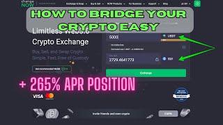 How to use Changenow to bridge your crypto + adding liquidity 265% APR