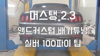 [Person_펄슨] 머스텡2 3 앤드커스텀배기튜닝 실버100파이 머플러팁