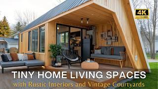 Tiny Home Design: Create Cozy Living Spaces with Rustic Interiors and Vintage Courtyards