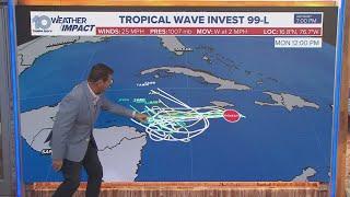 Tracking the tropics: Disturbance in the Western Caribbean increasing chances of development