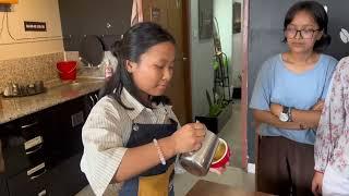 Barista coffee making training || Coffee training in nepal | Basic Latte art Practice.