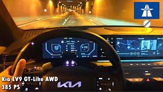 2024 Kia EV9 GT-Line AWD 385 PS | Ultimate Early Drive POV | German Autobahn Frankfurt | ASMR