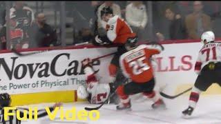 Philadelphia Flyers’ Garnet Hathaway ejected for hit on New Jersey Devils’ Luke Hughes