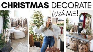 CHRISTMAS DECORATE WITH ME || LIVING ROOM HOLIDAY DECOR IDEAS  2022 || DESIGNER HOLIDAY DECOR TIPS